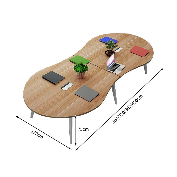 安全無臭 ミーティングテーブル 大型会議テーブル オフィスデスク ナチュラル カスタマイズ可能 HYZ-T004