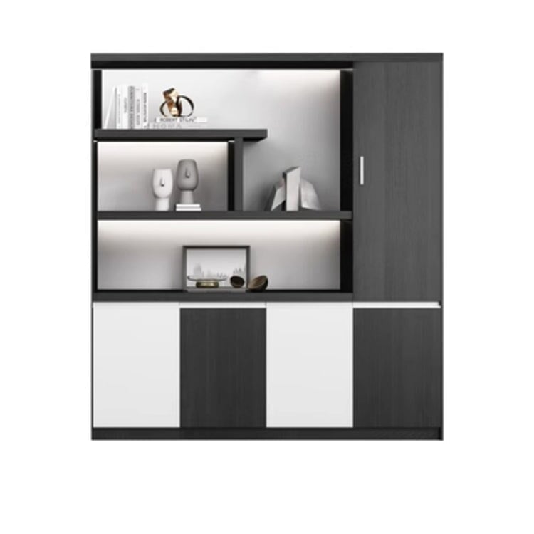 本棚 木製書庫 キャビネット 収納棚 オフィス家具 事務所 木製 収納 木目調 おしゃれ ウォールナット グレー ナチュラル カスタマイズ可能 CWG-039  CHICKAGU