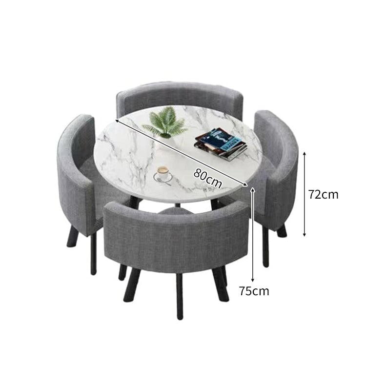 スチールフレーム 高耐荷重 安定性 R仕上げ コットンリネン 通気性 テーブル チェア セット 応接用 シンプル 簡素 カスタマイズ可能 JDZH-A408 chickagu