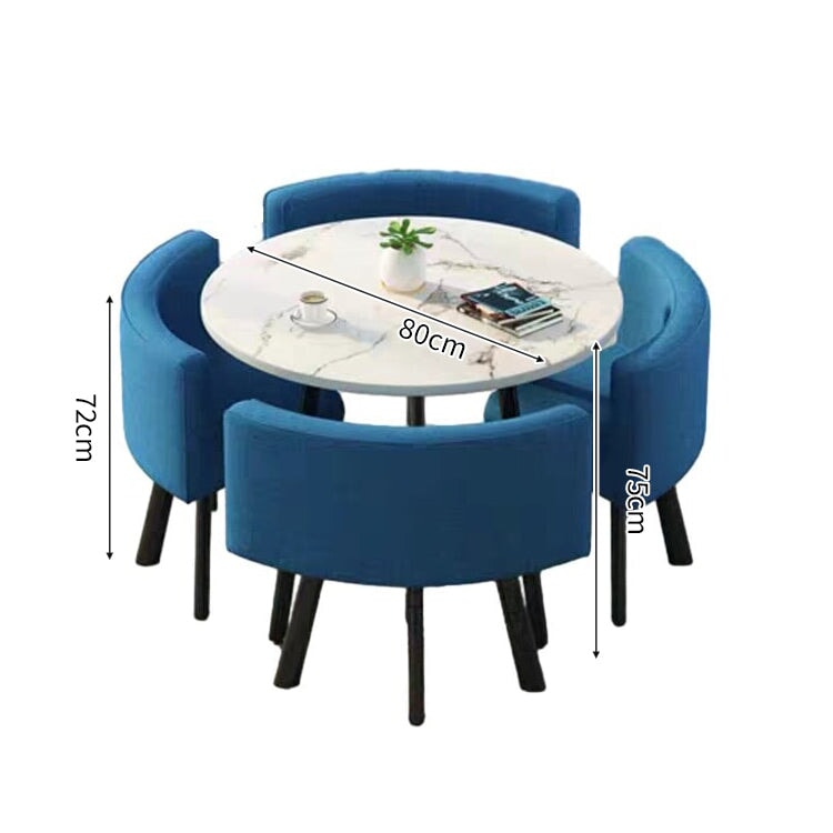 スチールフレーム 高耐荷重 安定性 R仕上げ コットンリネン 通気性 テーブル チェア セット 応接用 シンプル 簡素 カスタマイズ可能 JDZH-A408 chickagu