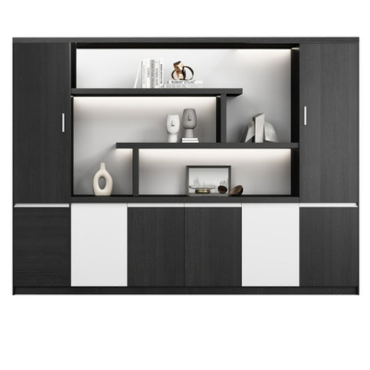 本棚 木製書庫 キャビネット 収納棚 オフィス家具 事務所 木製 収納 木目調 おしゃれ ウォールナット グレー ナチュラル カスタマイズ可能 CWG-039  CHICKAGU