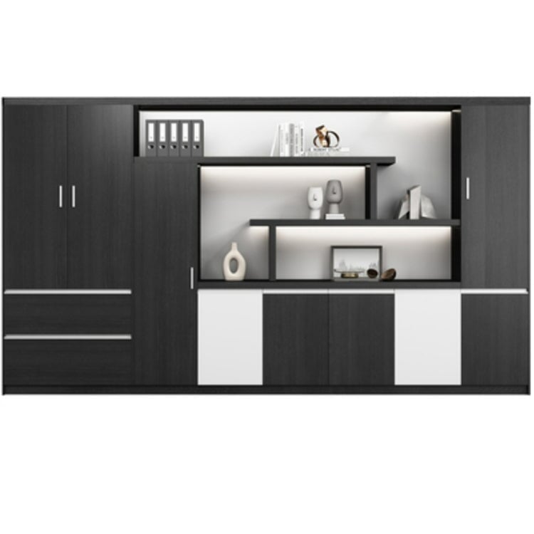 本棚 木製書庫 キャビネット 収納棚 オフィス家具 事務所 木製 収納 木目調 おしゃれ ウォールナット グレー ナチュラル カスタマイズ可能 CWG-039  CHICKAGU