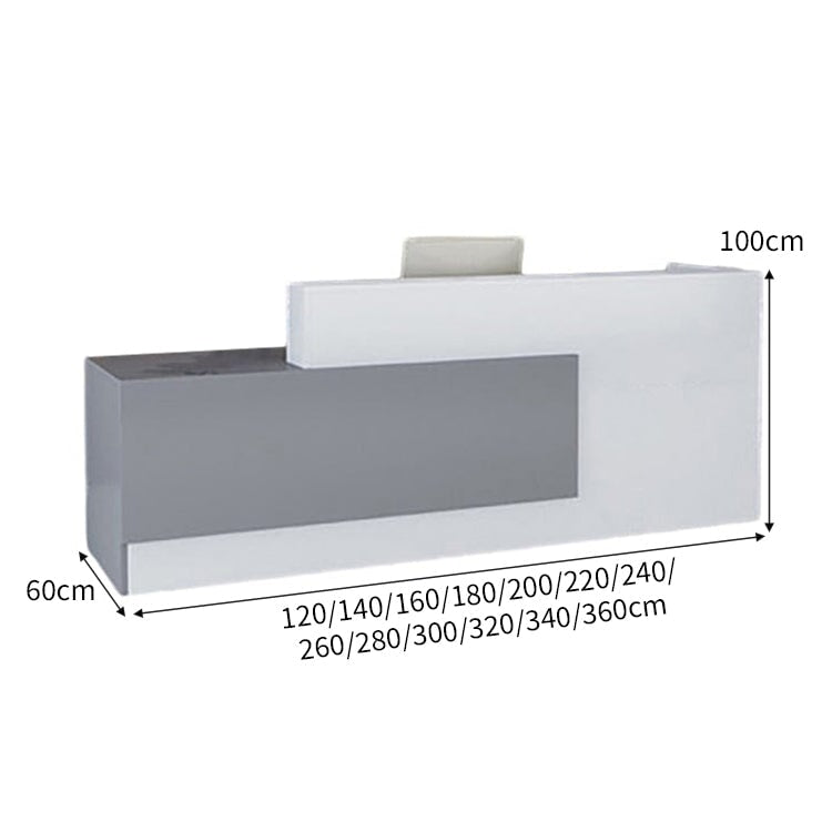 大容量収納 店舗用 受付カウンター カウンタテーブル 受付台 オフィス受付 エントランス受付 ホワイト カスタマイズ可能 JDT-C024 CHICKAGU