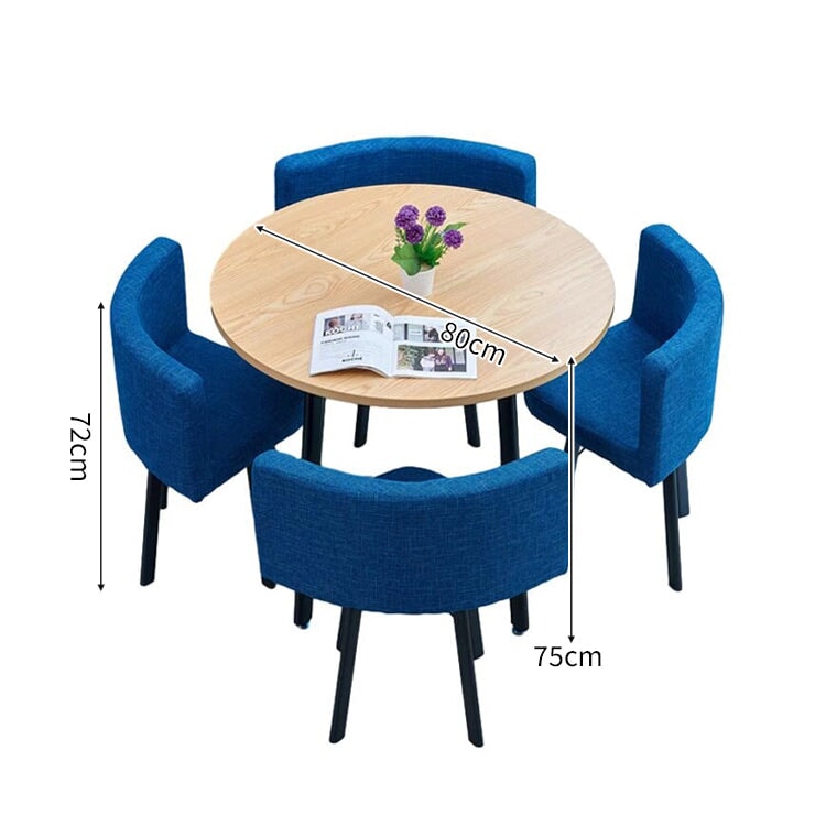 スチールフレーム 高耐荷重 安定性 R仕上げ コットンリネン 通気性 テーブル チェア セット 応接用 シンプル 簡素 カスタマイズ可能 JDZH-A408 chickagu