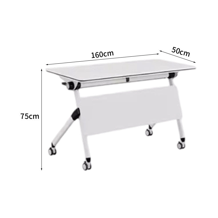 会議用テーブル テーブル キャスター 組み合わせ 折りたたみ メラミン化粧板 落ち着いた シンプル ホワイト カスタマイズ可能 HYZ-C084