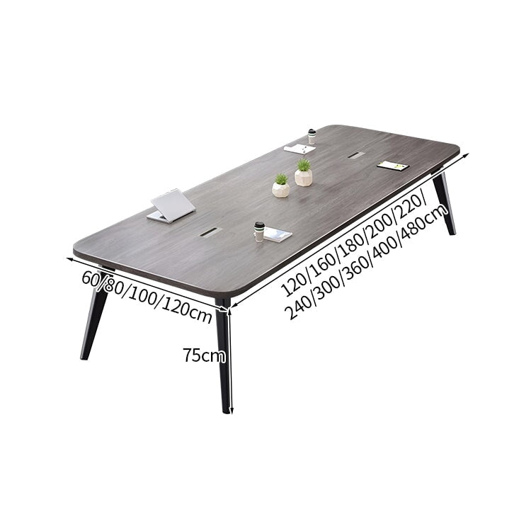 メラミン化粧板 安全無臭 厚さ 広さ R仕上げ 配線ボックス スチールフレーム 安定性 ミーティングテーブル 会議テーブル 木目調 落ち着き シンプル カスタマイズ可能 HYZ-K-006 kaguyasu