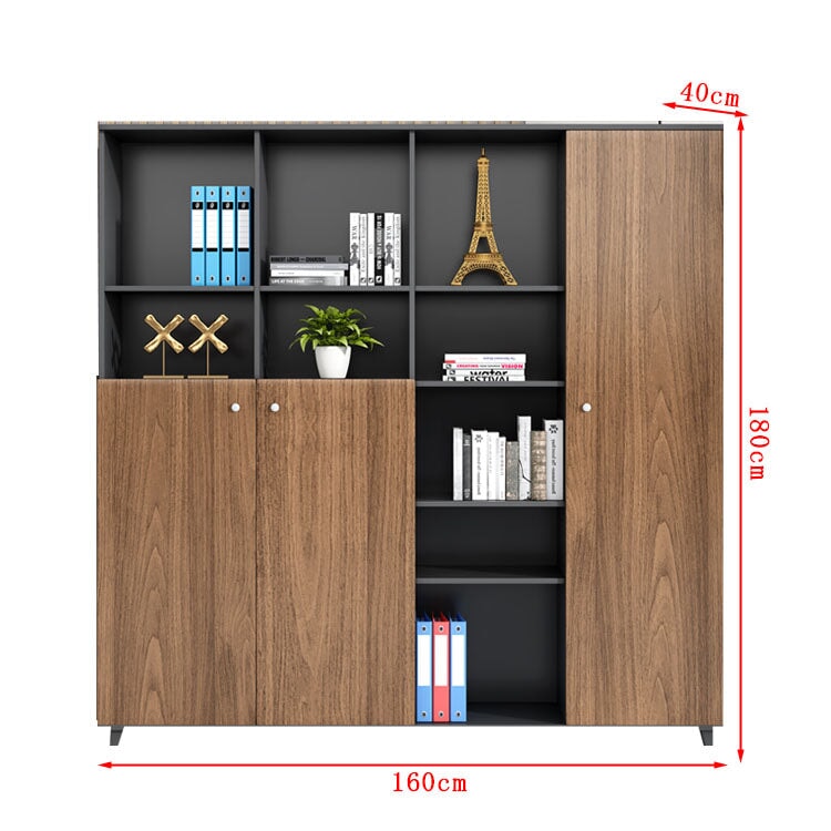 キャビネット オフィスキャビネット ディスプレイラック 本棚 収納ラック 収納棚 役員室用 書斎用 脚付き オープン収納 扉付き シンプル ホワイト カスタマイズ可能 chickagu