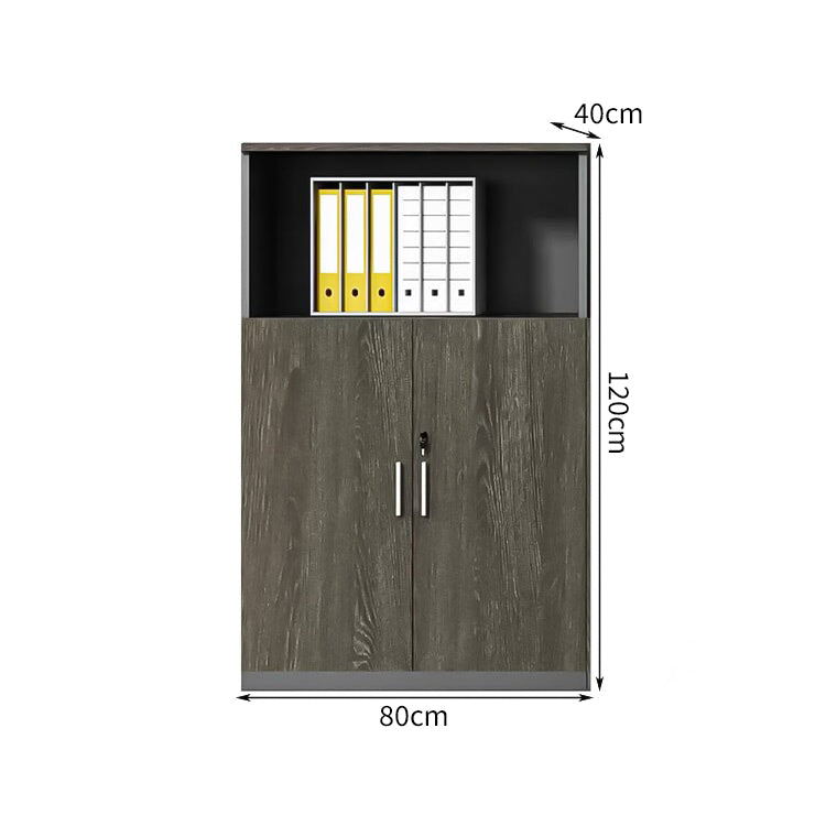 オープン収納 扉付き 大容量 脚付き 収納棚 収納キャビネット キャビネット 洗練 実用 木目調 カスタマイズ可能 CWG-C073