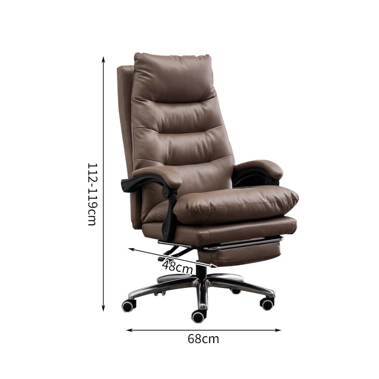リクライニング フットレスト 二重クッション カウレザー キャスター オフィスチェア チェア 柔らか ボリューム感 快適 BGY-C006 chickagu