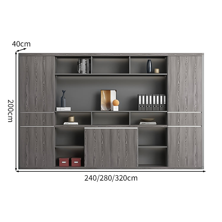 エコ板材 台輪 安定 多段式 大容量 扉付き オープン収納 キャビネット 収納キャビネット 書類棚 機能的 木目調 カスタマイズ可能 CWG-C061