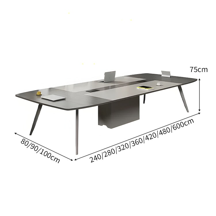 会議机 ミーティングテーブル 長方形テーブル  オフィスデスク 長机 炭素鋼脚 丸み シンプル 木目調 ホワイト カスタマイズ可能 HYZ-C004 CHICKAGU