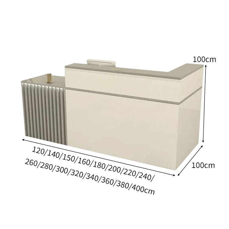 錠付き引き出し 扉付き収納 大容量 上部天板 バイカラー スリット入り レジ台 受付台 カウンター 受付カウンター 上質 おしゃれ 実用的 カスタマイズ可能 JDT-C049 chickagu