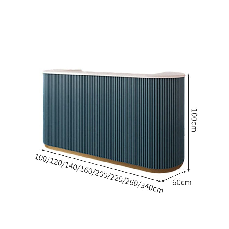 鍵付き引き出し オープン収納 キーボードトレイ 受付カウンター 受付台 レジカウンター カウンターテーブル ブルー カスタマイズ可能 JDT-C054 chickagu