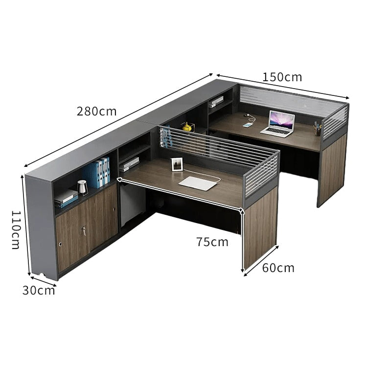 オープン収納 トップパネル付き オフィスデスク ワークデスク パソコンデスク  デスク サイドキャビネット ウォールナット カスタマイズ可能 BGZ-C055 chickagu