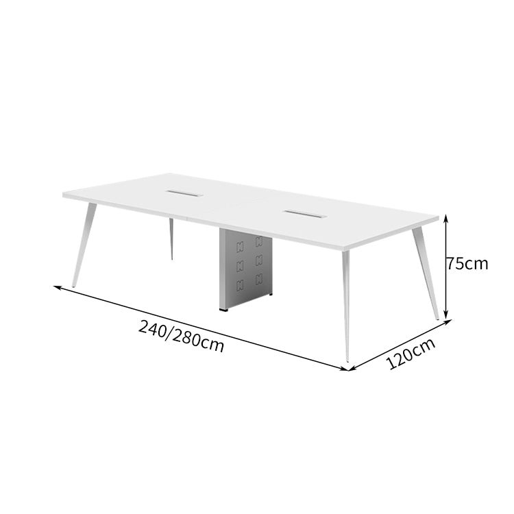 幅広 ゆとり 配線穴 スチールフレーム 八の字構造 エコ板材 厚み 会議テーブル テーブル ミーティング シンプル 洗練 カスタマイズ可能 HYZ-C070