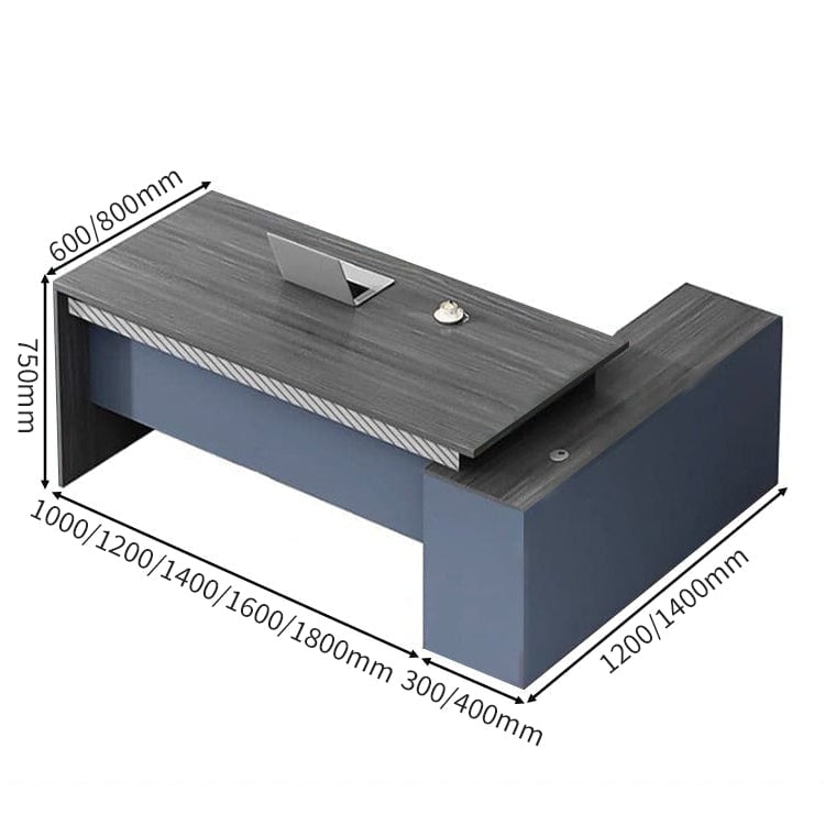 キャビネット 機能的 大容量 幕板 プライバシー配慮 安定性 デスク 役員デスク ワークデスク 広い天板 ゆとり 木目調 落ち着き カスタマイズ可能 LBZ-C041 chickagu