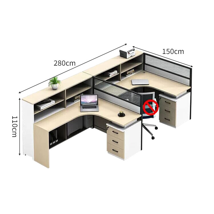 収納棚 キャビネット 防音パーティション エコ板材 L字型 デスク オフィスデスク ワークデスク 実用 機能的 洗練 カスタマイズ可能 BGZ-C030 chickagu