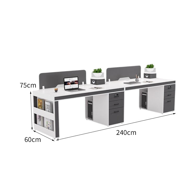 トップパネル 厚い天板 配線孔キャップ キャビネット 大容量 PC収納 デスク オフィスデスク ワークデスク シンプル 洗練 機能的 ホワイト カスタマイズ可能 BGZ-C026