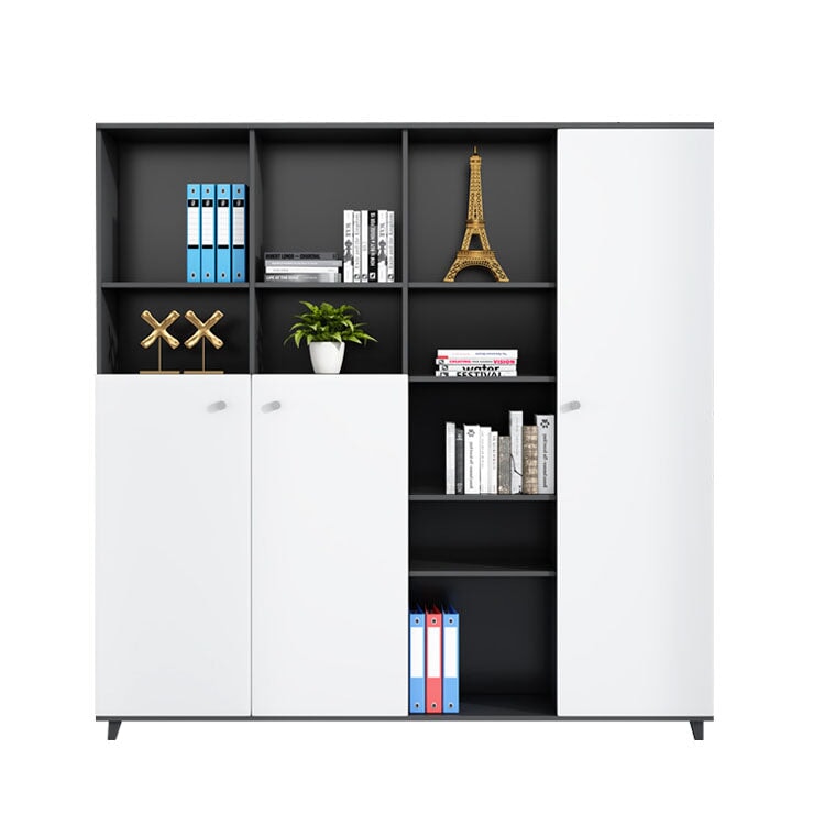 キャビネット オフィスキャビネット ディスプレイラック 本棚 収納ラック 収納棚 役員室用 書斎用 脚付き オープン収納 扉付き シンプル ホワイト カスタマイズ可能 chickagu