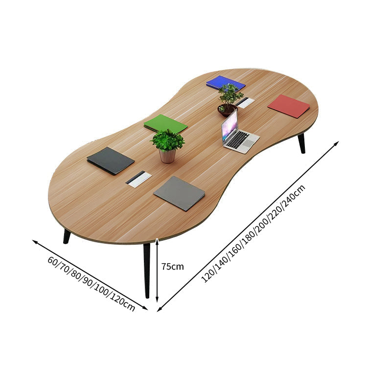 安全無臭 ミーティングテーブル 大型会議テーブル オフィスデスク ナチュラル カスタマイズ可能 HYZ-T004