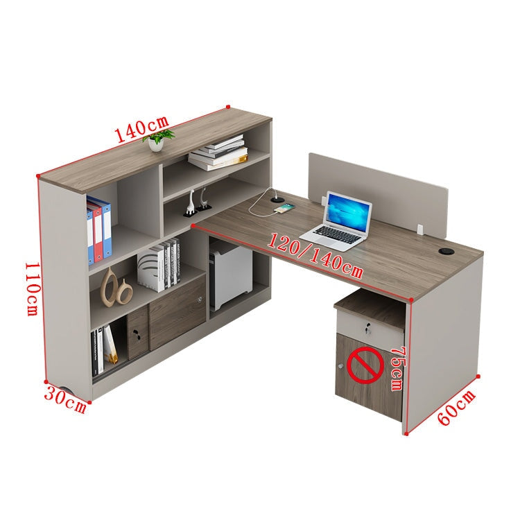 オフィスデスク デスク ワークデスク オフィス用 事務所 幕板 広い天板 厚み 安定性 収納棚 多段式 トップパネル 木目調 機能的 使い勝手 モダン カスタマイズ可能 BGZ-K033