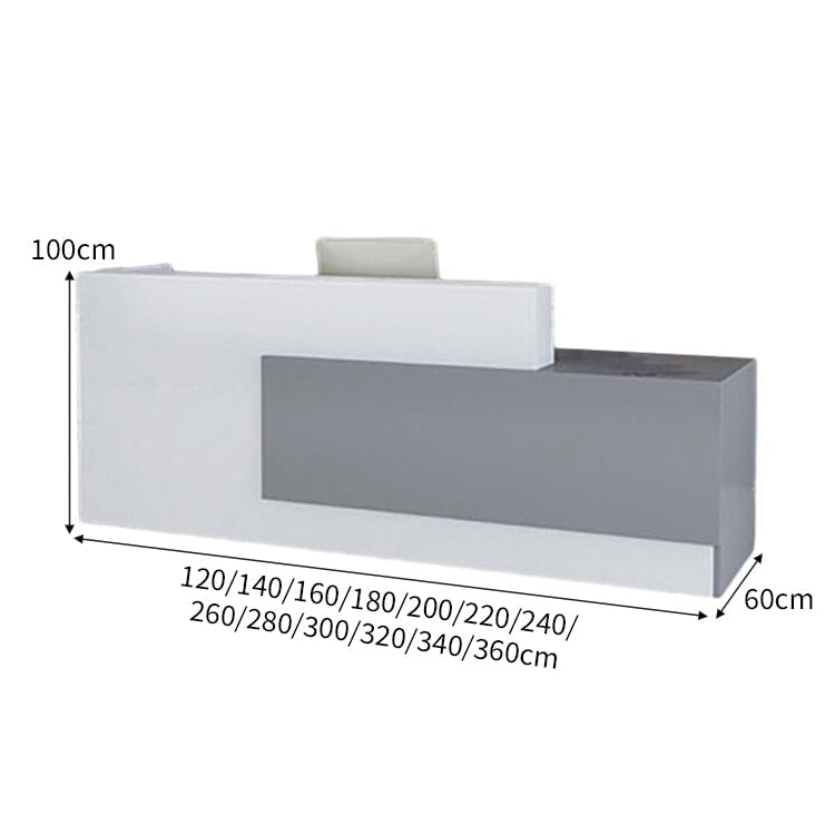 大容量収納 店舗用 受付カウンター カウンタテーブル 受付台 オフィス受付 エントランス受付 ホワイト カスタマイズ可能 JDT-C024 CHICKAGU