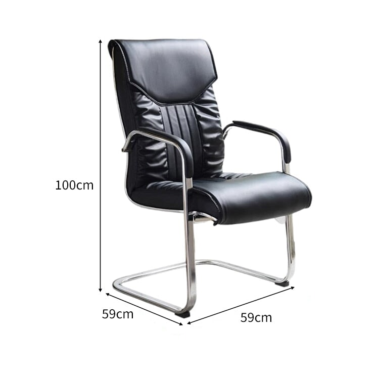 ラテックス クッション 柔らか 人間工学 PUレザー スチールフレーム ループ脚 チェア オフィスチェア シンプル 快適 BGY-C011 chickagu