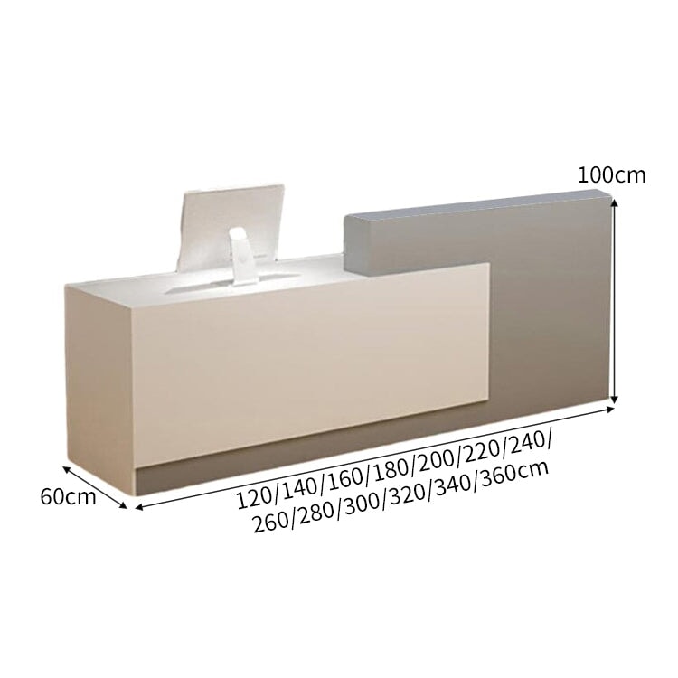大容量収納 店舗用 受付カウンター カウンタテーブル 受付台 オフィス受付 エントランス受付 ホワイト カスタマイズ可能 JDT-C024 CHICKAGU