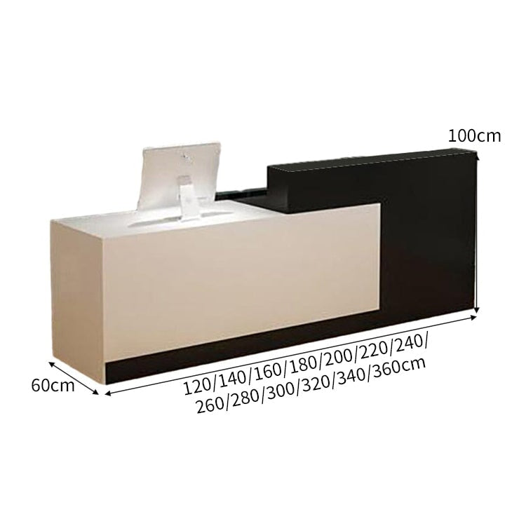 大容量収納 店舗用 受付カウンター カウンタテーブル 受付台 オフィス受付 エントランス受付 ホワイト カスタマイズ可能 JDT-C024 CHICKAGU