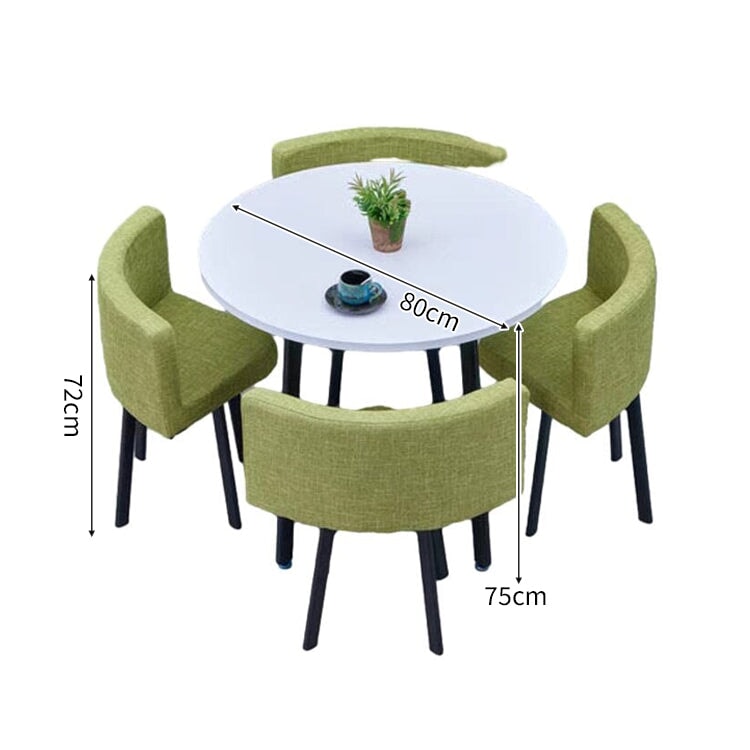 スチールフレーム 高耐荷重 安定性 R仕上げ コットンリネン 通気性 テーブル チェア セット 応接用 シンプル 簡素 カスタマイズ可能 JDZH-A408 chickagu