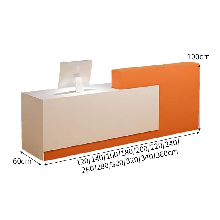 大容量収納 店舗用 受付カウンター カウンタテーブル 受付台 オフィス受付 エントランス受付 ホワイト カスタマイズ可能 JDT-C024 CHICKAGU