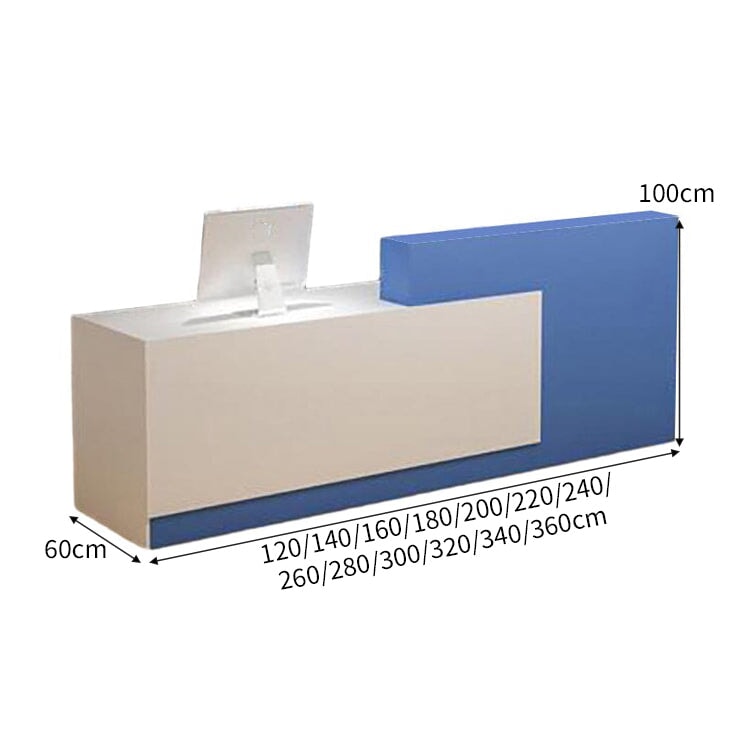 大容量収納 店舗用 受付カウンター カウンタテーブル 受付台 オフィス受付 エントランス受付 ホワイト カスタマイズ可能 JDT-C024 CHICKAGU