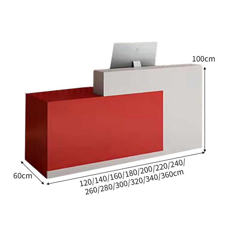 大容量収納 店舗用 受付カウンター カウンタテーブル 受付台 オフィス受付 エントランス受付 ホワイト カスタマイズ可能 JDT-C024 CHICKAGU