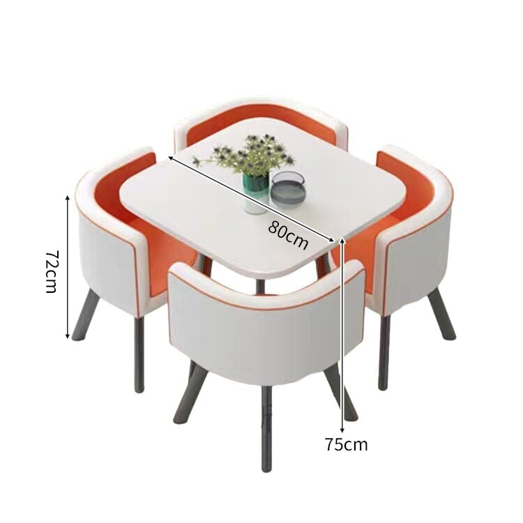 スチールフレーム 高耐荷重 安定性 R仕上げ コットンリネン 通気性 テーブル チェア セット 応接用 シンプル 簡素 カスタマイズ可能 JDZH-A408 chickagu