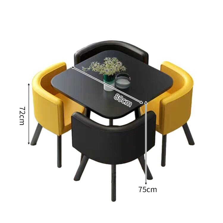 スチールフレーム 高耐荷重 安定性 R仕上げ コットンリネン 通気性 テーブル チェア セット 応接用 シンプル 簡素 カスタマイズ可能 JDZH-A408 chickagu