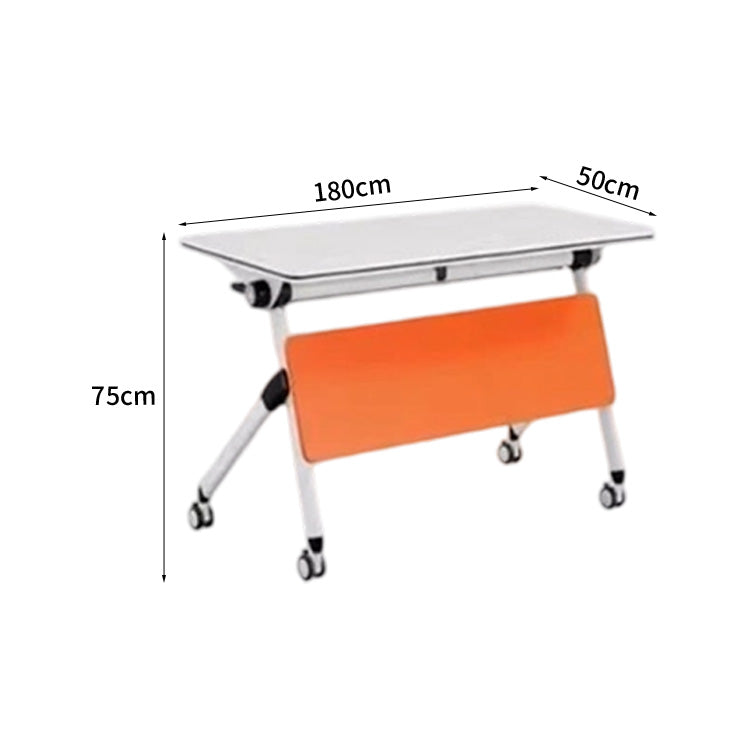 会議用テーブル テーブル キャスター 組み合わせ 折りたたみ メラミン化粧板 落ち着いた シンプル ホワイト カスタマイズ可能 HYZ-C084