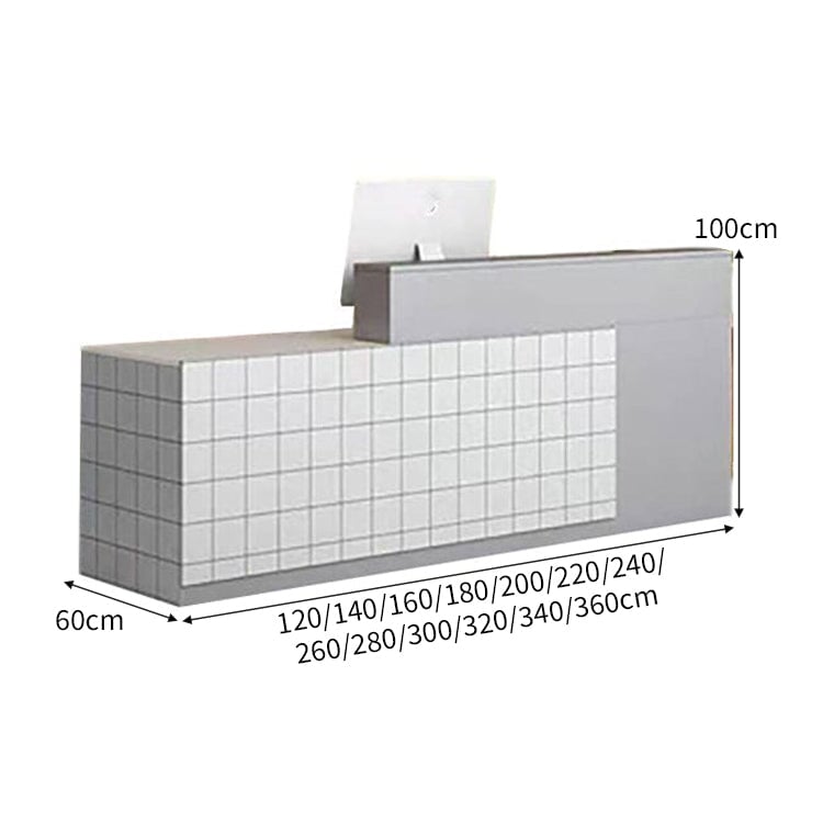 大容量収納 店舗用 受付カウンター カウンタテーブル 受付台 オフィス受付 エントランス受付 ホワイト カスタマイズ可能 JDT-C024 CHICKAGU