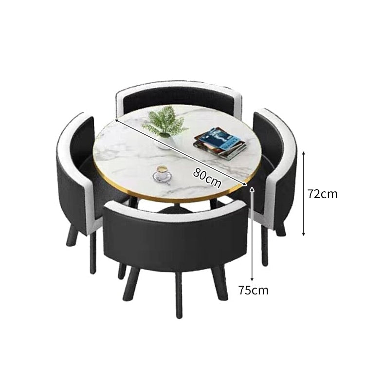 スチールフレーム 高耐荷重 安定性 R仕上げ コットンリネン 通気性 テーブル チェア セット 応接用 シンプル 簡素 カスタマイズ可能 JDZH-A408 chickagu