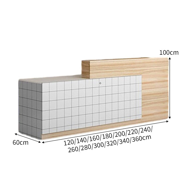 大容量収納 店舗用 受付カウンター カウンタテーブル 受付台 オフィス受付 エントランス受付 ホワイト カスタマイズ可能 JDT-C024 CHICKAGU