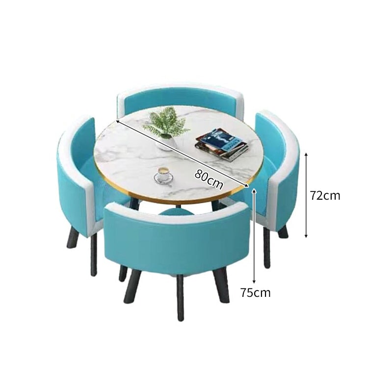 スチールフレーム 高耐荷重 安定性 R仕上げ コットンリネン 通気性 テーブル チェア セット 応接用 シンプル 簡素 カスタマイズ可能 JDZH-A408 chickagu