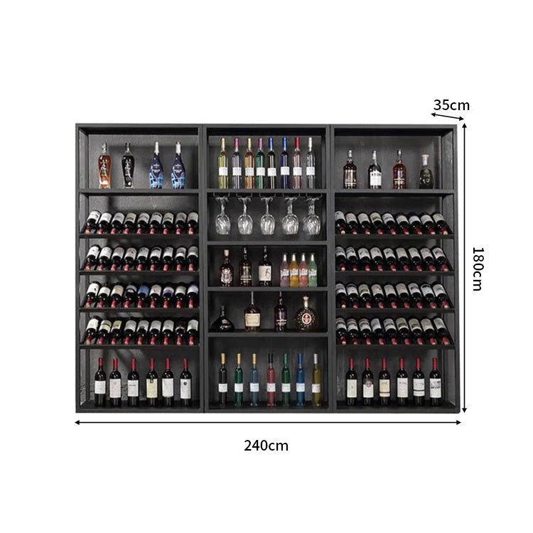 L型 LEDライト付き ショーケース付き 受付カウンター バーカウンター 受付台 カウンターテーブル 無垢材 収納棚 ブラック カスタマイズ可能 JDT-C026 CHICKAGU