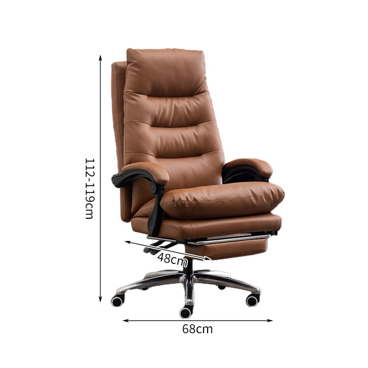 リクライニング フットレスト 二重クッション カウレザー キャスター オフィスチェア チェア 柔らか ボリューム感 快適 BGY-C006 chickagu