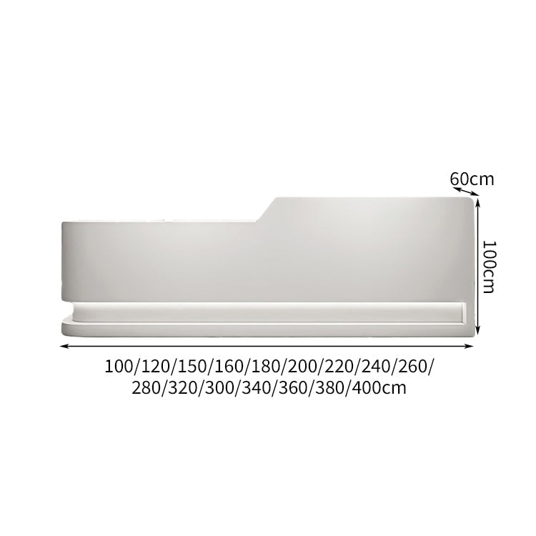 応接用 LEDライト ハイカウンター エコ板材 扉付き収納 受付カウンター 受付 カウンター 受付台 引き出し 大容量 シック ホワイト カスタマイズ可能 JDT-C004 chickagu