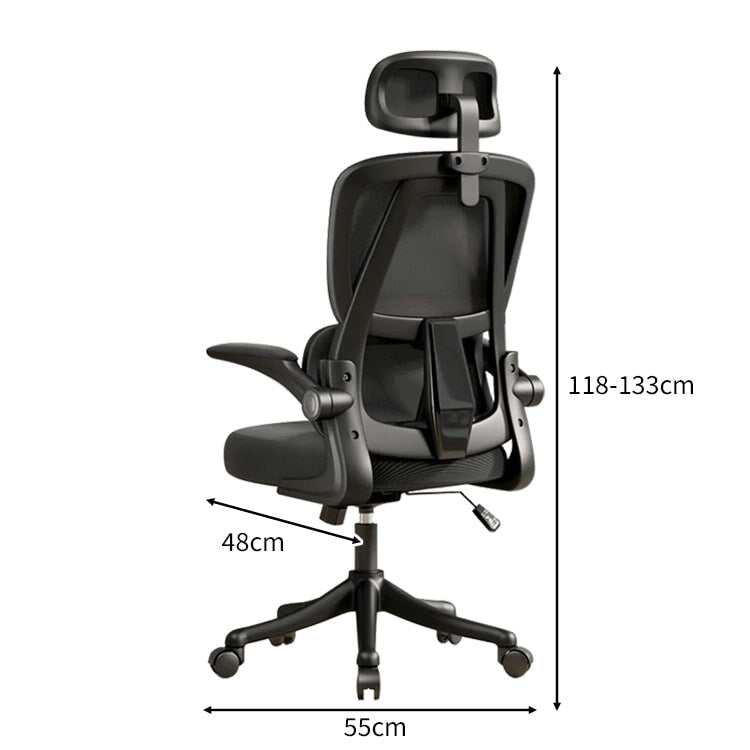 ラテックス 人間工学 跳ね上げ式肘掛け ハイバック リクライニング チェア オフィスチェア メッシュ 通気性 柔らか 快適 モダン BGY-C001 chickagu