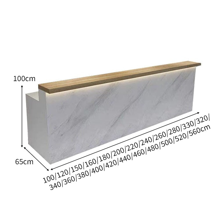 L型 LEDライト付き 大容量収納 引き出し付き 受付カウンター バーカウンター 受付台 カウンターテーブル グレー カスタマイズ可能 JDT-C027