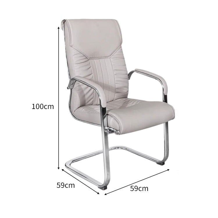 ラテックス クッション 柔らか 人間工学 PUレザー スチールフレーム ループ脚 チェア オフィスチェア シンプル 快適 BGY-C011 chickagu