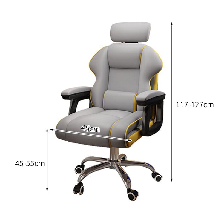 昇降回転式 リクライニング 135° ヘッドレスト ランバーサポート オフィスチェア チェア 五本脚ベース 金属製 キャスター付き 人間工学 快適 上質 BGY-C008 chickagu