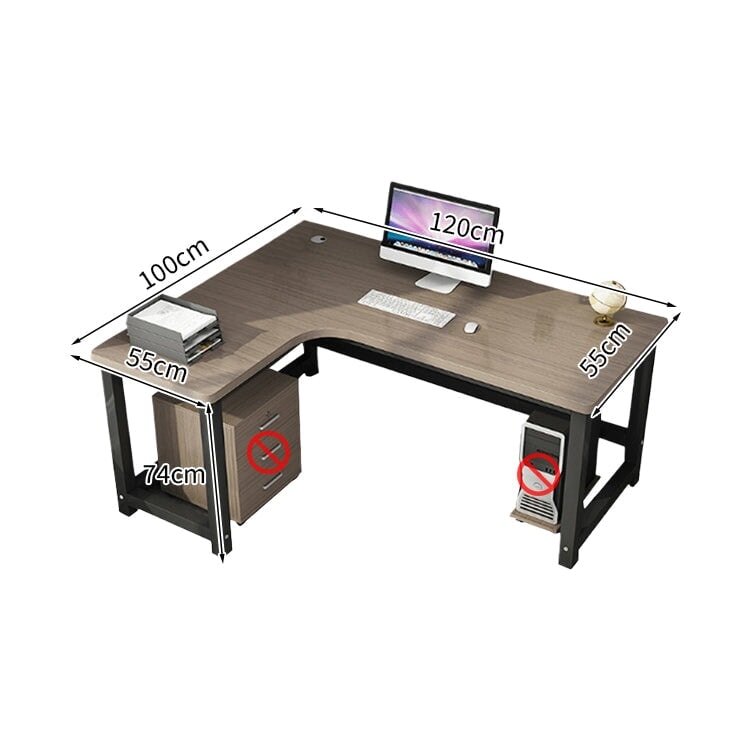 オフィスデスク 事務机 事務用デスク パソコンデスク ワークデスク デスク 配線穴 サイドキャビネット 木目調 BGZ-120