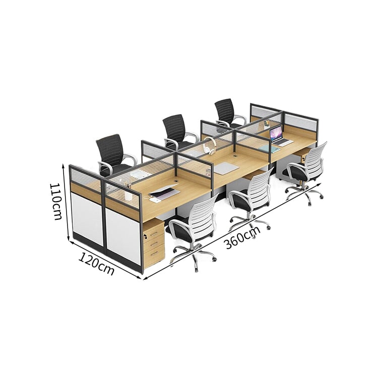 デスク オフィスデスク ワークデスク キャビネット付き シリンダー錠付き 木目調 配線穴付き 組み合わせ自由 シンプル ホワイト ウォールナット BGZ-K-006   kaguyasu