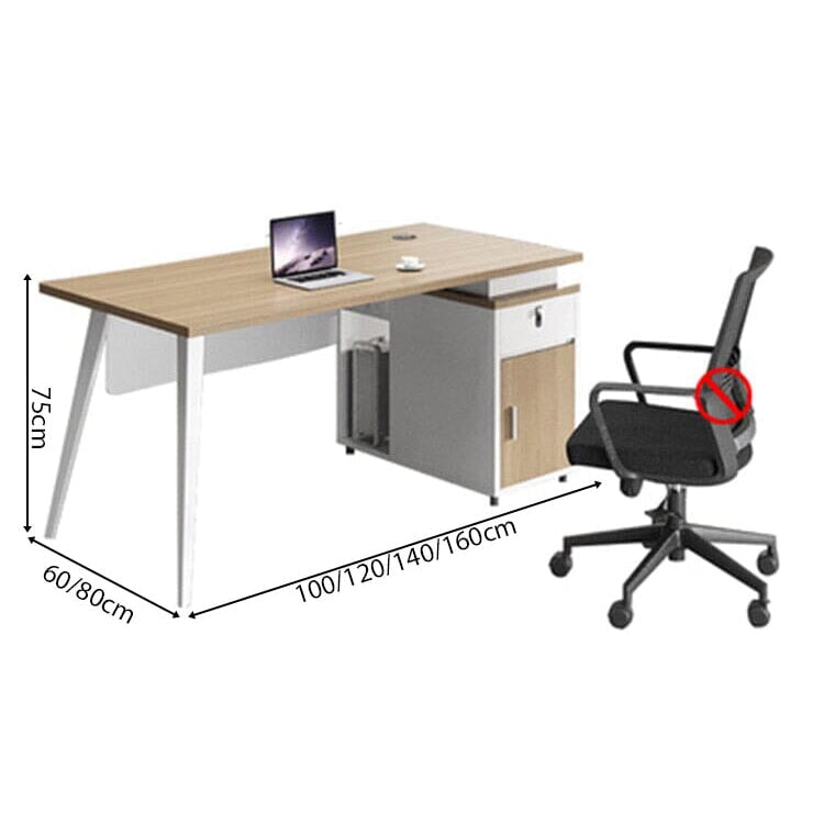 バイカラー 機能性 広い天板 キャビネット 三桁ダイヤル錠 PC収納 配線穴キャップ デスク オフィスデスク 事務所用 シンプル 洗練 ミニマル カスタマイズ可能 BGZ-C047 chickagu